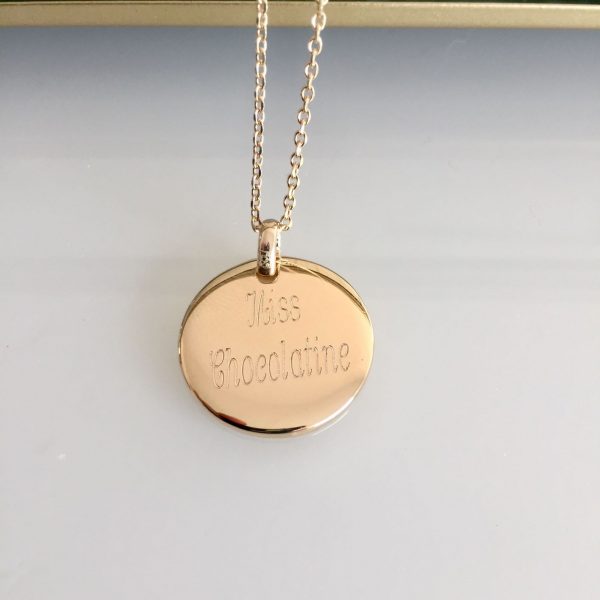 Collier Gravé & Personnalisé Plaqué Or | Miss Chocolatine – Image 2