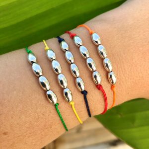 Bracelet d'été Perles d'Argent sur fil | Ré