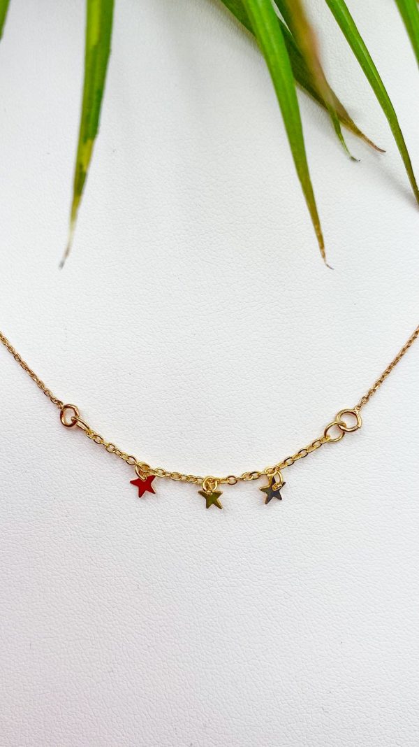 Collier Pluie d'étoiles en Plaqué Or | Sumatra