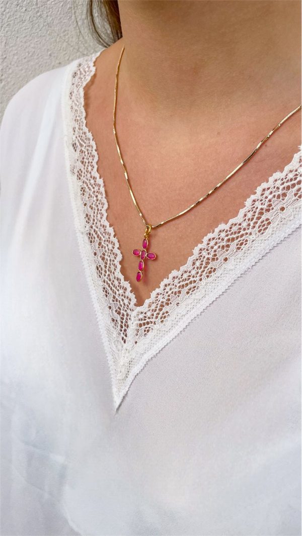Collier religieux croix et gemmes | Resucito – Image 14