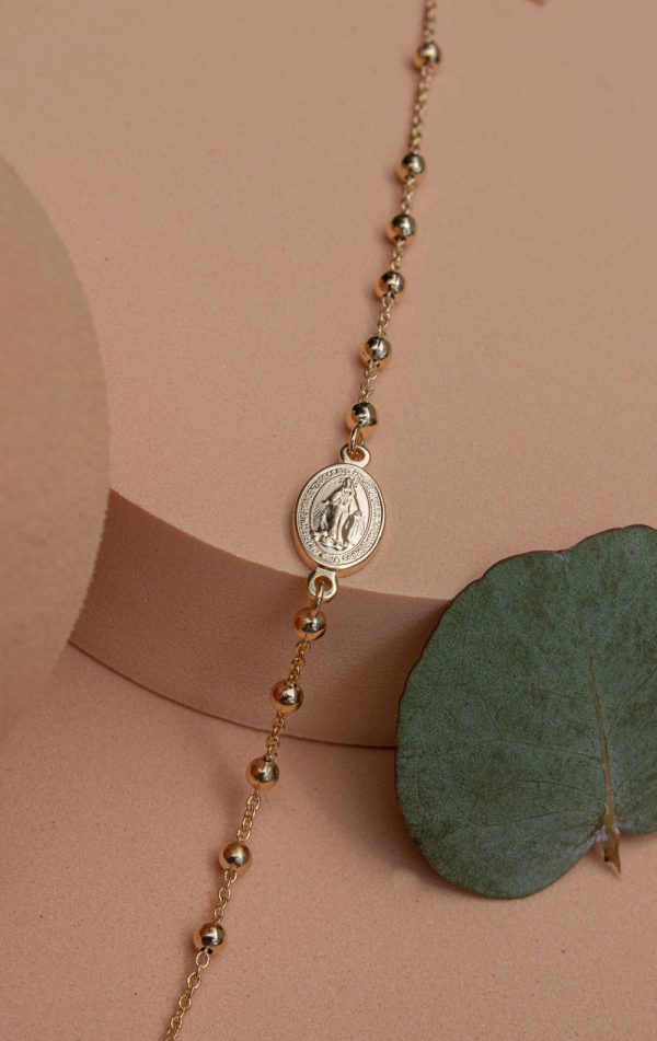 Bracelet dizainier en Plaqué Or | Notre Dame du Rosaire – Image 3