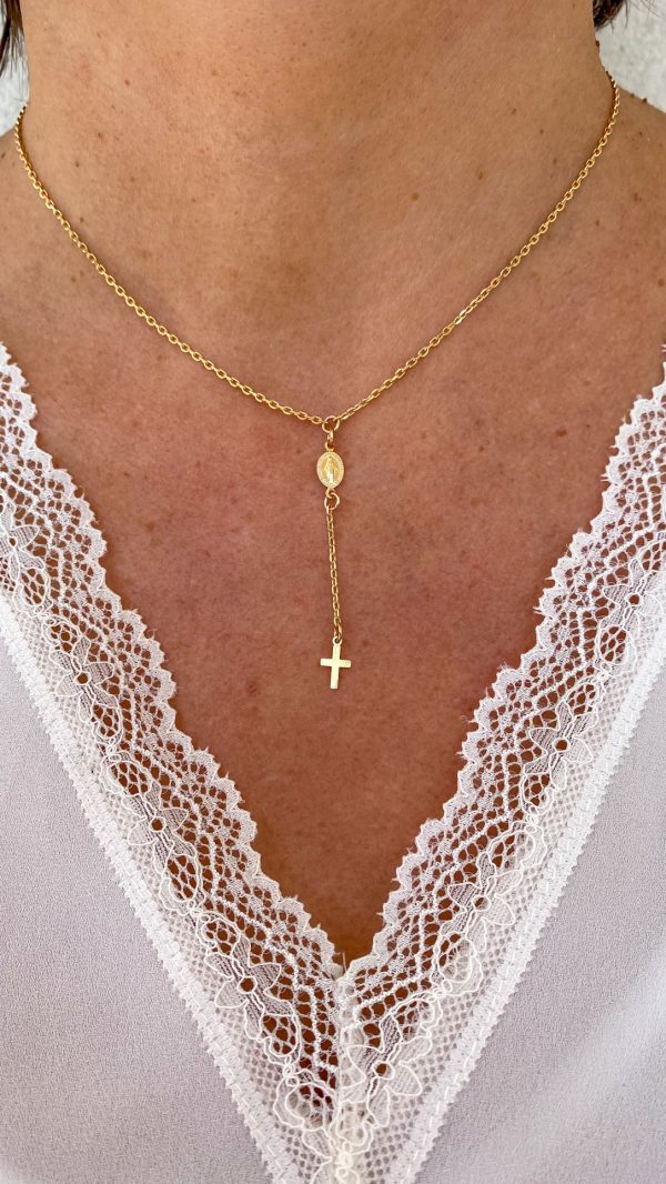 Collier chapelet - collier rosaire en plaqué Or | Notre dame du Rosaire – Image 4