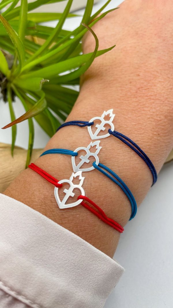 Bracelet sacré Cœur en argent | Cœur Sacré de Jésus – Image 2