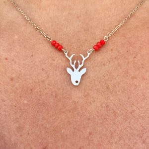 Collier Argent & Perle de Verre | Saint- Hubert