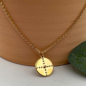 Collier médaille  Croix Plaqué Or | San Lorenzo