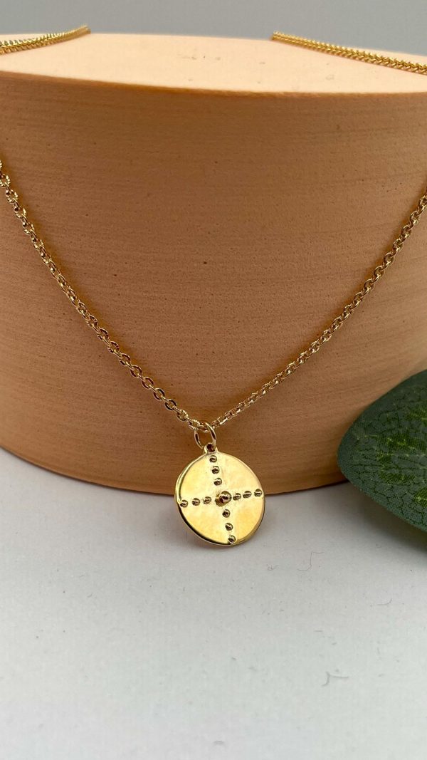 Collier médaille  Croix Plaqué Or | San Lorenzo