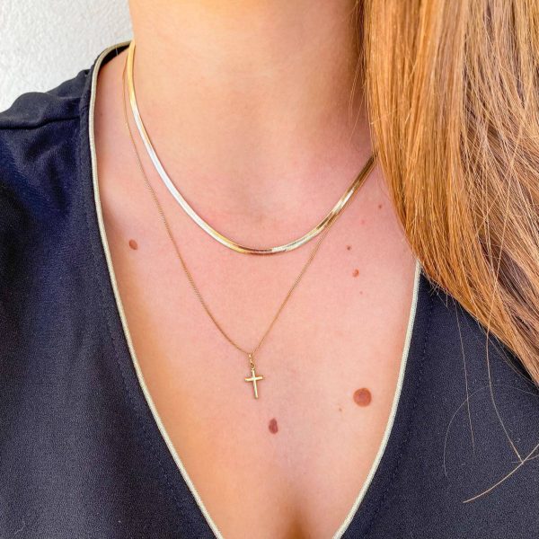 Collier maille serpent plate fine en plaqué or | Raiatea – Image 2