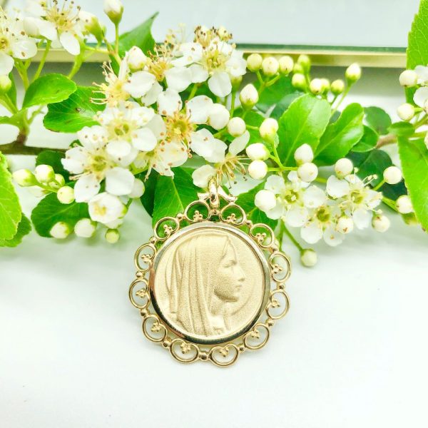 Collier Médaille Vierge Marie au voile | Vierge Marie – Image 8
