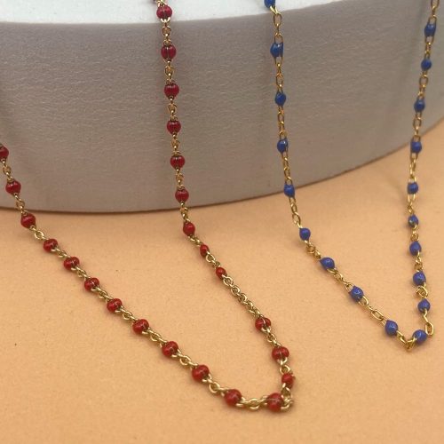 Collier chaîne perlée colorée | Mirihi